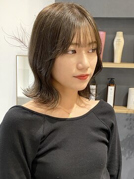 ラミエバイメルト 下北沢(lamie by melt) 花田/ボブレイヤーくびれヘア韓国下北沢オリーブベージュ顔周り