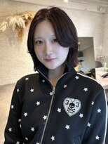 コルプラス(col +plus)&nbsp;タッセルボブ×ブリーチなしワインレッド