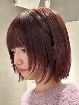 テクネ 天神大名(techne) 天神大名今泉ミディアムハッシュボブ小顔韓国風バタフライカット