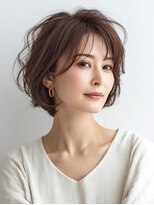 Heart's美人設計と白髪ぼかし専門店 青山表参道店 脱白髪染め/ショートヘア【ハーツ】&nbsp;白髪ぼかし脱白髪染め似合わせショートボブ40代50代60代