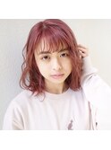 ミディアムフェミニンボブ