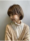 モテショート#マニッシュネイビーカラー美髪フレンチボブ