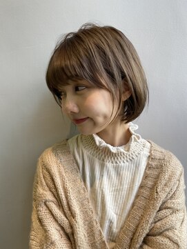 クラン(clan) モテショート#マニッシュネイビーカラー美髪フレンチボブ