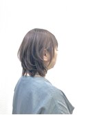 前上がりレイヤー/ミディアム/毛先外ハネ/無造作/デジタルパーマ