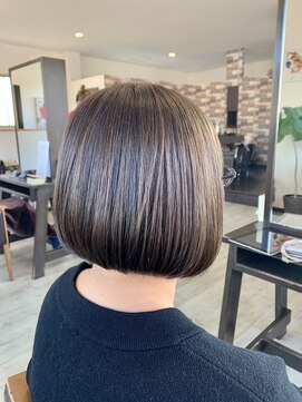 オレンジ(orange) 【orange大分賀来】前下がりショートワンレングスボブ