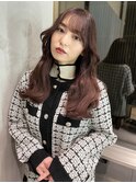 韓国ウェーブ_セクションカラーペールベージュ外ハネボブ_9023