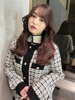 アルバム 池袋(ALBUM)&nbsp;韓国ウェーブ_セクションカラーペールベージュ外ハネボブ_9023