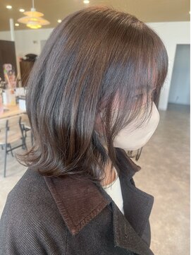 ビスポーク(BESPOKE) 20代30代40代ラベンダーグレージュナチュラルボブ切りっぱなし