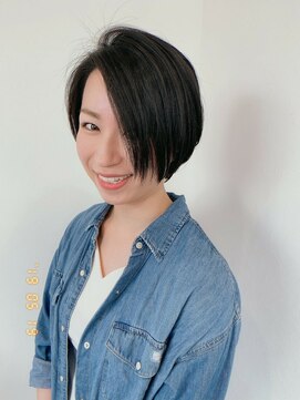 ヘアストーリー リズム(hair story r ism) 女前♪ハンサムショート♪アッシュブラック♪30代40代50代