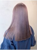 ピンクベージュ_チェリーブラウンフェミニンロング_ba380742