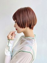 トルネード(TORNADO) 大人ショート前髪ありチョコレートベージュ丸顔面長絶壁K0423