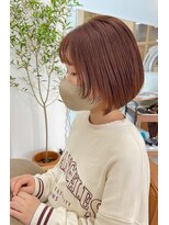 ティエル(TieLu)&nbsp;レイヤーボブ×オレンジベージュ×ウルフカット