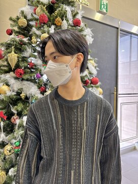 ゼスト 吉祥寺店(ZEST) 【鈴木楓竜】毛流れパーマ襟足センターパートバーム仕上げ