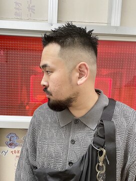 メリケンバーバーショップ トーキョー(MERICAN BARBERSHOP TYO) YS STYLEハイライト/マッシュパーマ/ウルフ/アッシュブラック168
