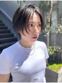 NUDE前髪なしショート ハンサムショート 大人ショートボブ