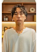 大人のセンターパートウルフ