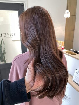 ビビバイベル(BiVi by BHEL) グレージュブルージュベージュカラー顔周りレイヤーカット韓国