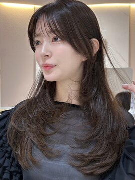 サンド ミュウ 横浜店(sand mieu) くびレイヤーボブルフネビージュ小顔ワンレンこなれミディ