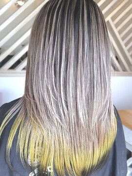 ジェニックバイノギオ(GENIC BY NOGIO) ホワイトバレイヤージュ×ネオンイエロー