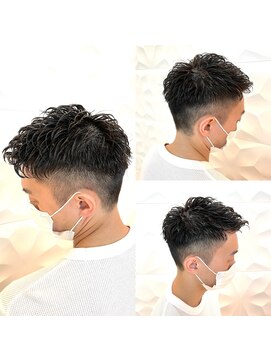 銀座マツナガ 神田店 社会人◎ツーブロック刈り上げショートアイロンパーマ