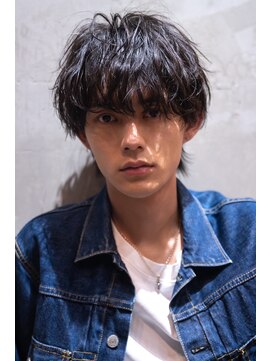 ハバナ 渋谷(HAVANA) フェザーパーマ/メンズショート/センターパート