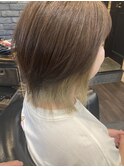 レイヤーボブ×インナーカラー