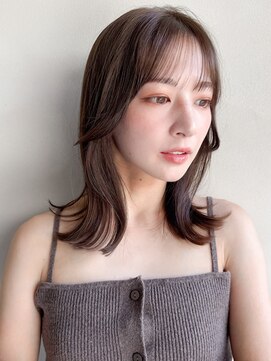 リヤン 表参道(lyann) 艶感エアリーカールイメチェン愛されセミディ美髪暗めカラー