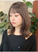 栄外ハネレイヤースタイル透明感ベージュカラー