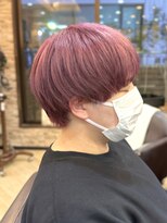キャラ 池袋本店(CHARA)&nbsp;丸みマッシュショート◎ダブルカラーピンク【池袋/ブリーチ】