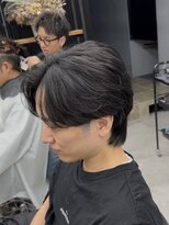 オーバルバイアピッシュ(OVARL by apish)&nbsp;ナチュラルセンターパートニュアンスパーマ毛流れセンターパート