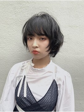 salon de MiLK 札幌大通店【サロン ド ミルク】 *ショートマッシュ+暗髪アッシュグレー