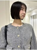 切りっぱなしボブ／ナチュラルブラウン