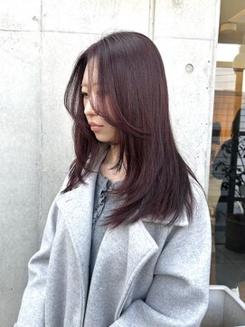 エクテ(ecouter) ダークパープルラベンダーグレーフェイスレイヤーローレイヤー