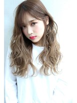 ブラン 梅田(Blanc) 【Blanc/梅田】無造作カール/ベージュカラー/セミロングh