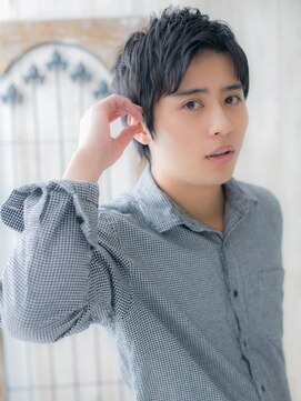 ミスターアンドミセス ファミリーカットサロンビーンズ 草加店(Mr&Mrs Beans) [ビーンズ草加]ワイルドアップバング黒髪ショート