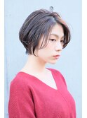 大人かわいい 小顔 ショートボブ