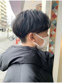 前下がりセンターパート