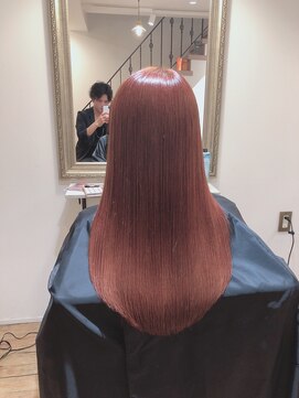 ヘアリゾートエーアイ 高田馬場店(hair resort Ai) 20代30代40代マロンベージュ/Aラインボブ/かきあげ[高田馬場駅]