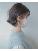 ボブ×インナーカラー