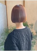 #ココアベージュ#マロンブラウン#耳かけボブ#透明感カラー