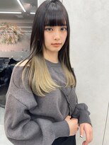 ロンド マーレ 天神大名店(Lond mare) デザインカラー/レイヤーカット/ウェットヘア/オリーブベージュ