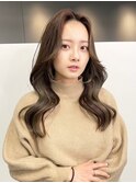 韓国ヘア_ミニウルフチェリーブラウンホワイトグレージュ
