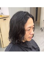 ニコフクオカヘアーメイク(NIKO Fukuoka Hair Make)&nbsp;「NIKO」メンズボブパーマメンズミディアムパーマロン毛パーマ