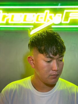 グリーディーフォックス 三軒茶屋(GreedyFOX) 波巻き/マッシュパーマ/ウルフ/ハイライト<理容室>三軒茶屋