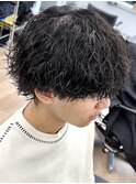 ツイストスパイラルパーマツイストパーマメンズマッシュウルフ