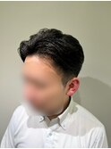 オシャレ七三オールバック