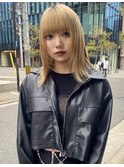 10代20代韓国ブリーチハイトーンデザインカラーレイヤーカット