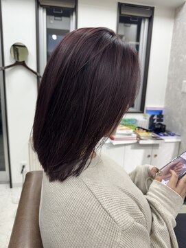 ハイバレーヘアーメゾン(HIGH VALLEY HAIRMAISON) ブリーチなしレイヤーボブラベンダーカラー