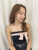 ルシュカイチマルニ(Rasca102)&nbsp;後れ毛カット/かきあげ前髪/ベージュカラー/ハイライトカラー