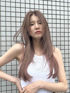 リアン バイ キートス(Lien by kiitos) ザクザクレイヤー×ピンクベージュ